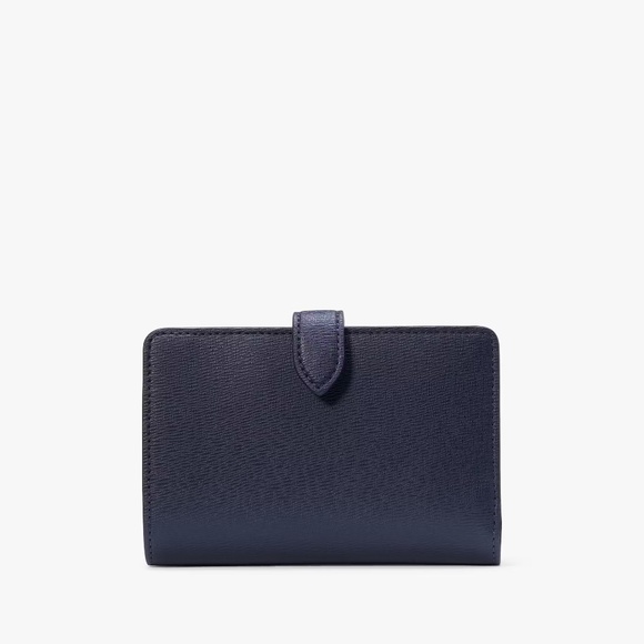 Disney x KATE SPADE NY LADY & THE TRAMP Medium Bifold Wallet Navy KH618 NWT - Picture 3 of 4